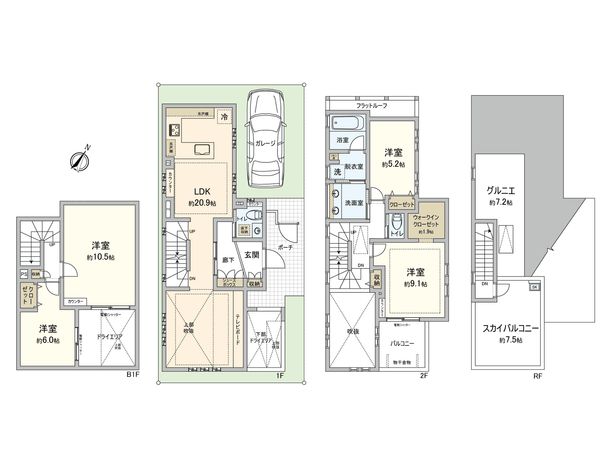 杉並区善福寺1丁目 新築戸建 2号棟 外観 杉並区善福寺1丁目 新築戸建 2号棟 外観