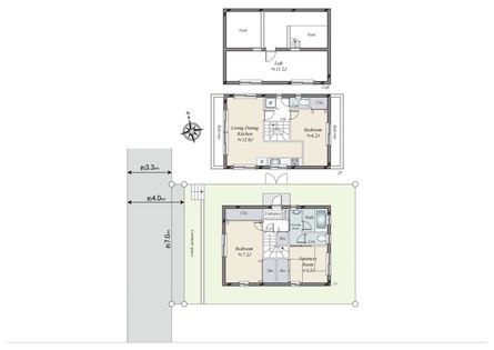 杉並区上荻3丁目 戸建 間取図(平面図)