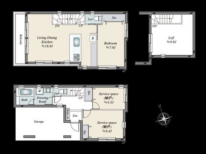 中野区野方6丁目 戸建 間取図(平面図)