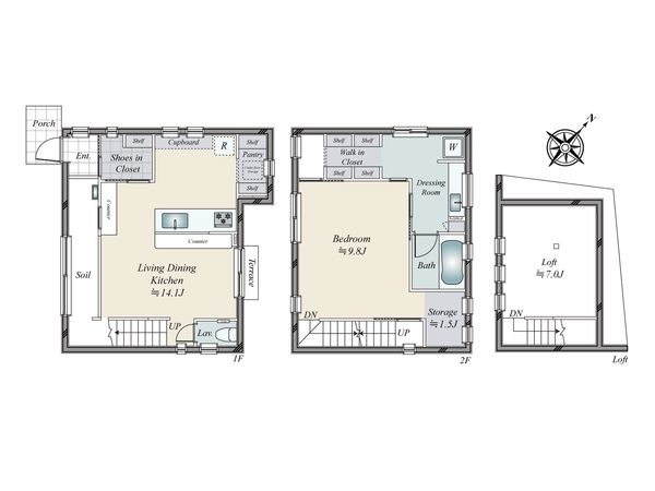 杉並区善福寺1丁目 戸建 間取図(平面図)