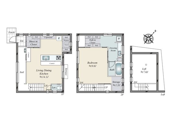杉並区善福寺1丁目 戸建 間取図(平面図)