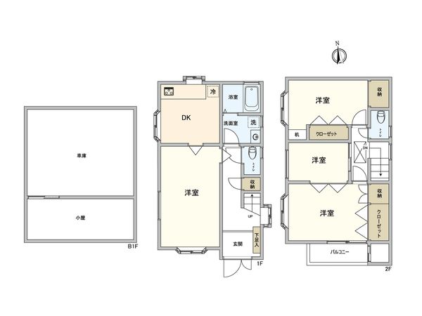中野区白鷺2丁目 戸建 間取図(平面図)