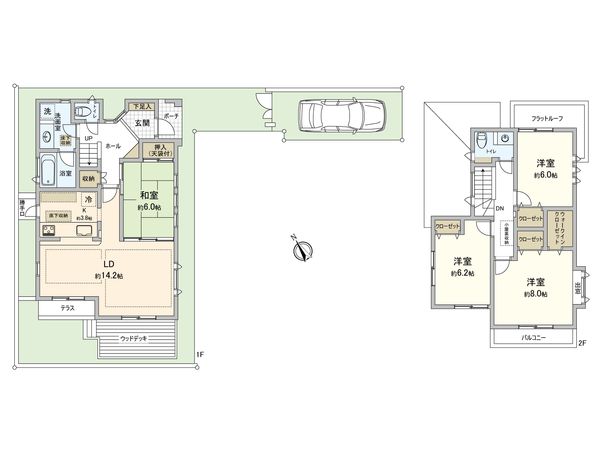 杉並区宮前2丁目 戸建 間取図(平面図) 杉並区宮前2丁目 戸建 間取図(平面図)