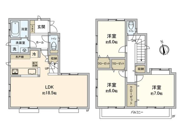 杉並区下井草3丁目 戸建 間取図(平面図) 杉並区下井草3丁目 戸建 間取図(平面図)