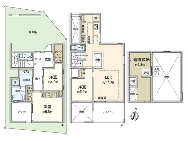 杉並区本天沼3丁目 新築戸建 間取図(平面図)