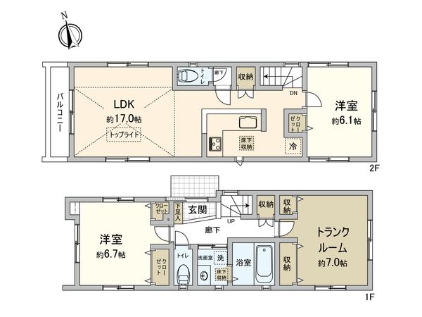 杉並区西荻南1丁目 新築戸建 間取図(平面図)