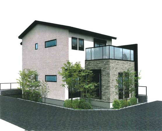 杉並区宮前2丁目 新築戸建 外観パース図