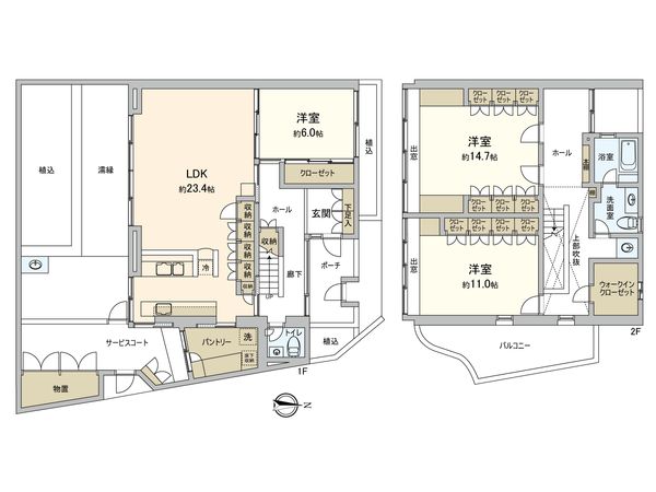 杉並区今川1丁目 戸建 間取図(平面図) 杉並区今川1丁目 戸建 間取図(平面図)