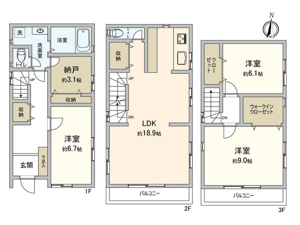 杉並区今川1丁目 戸建 間取図(平面図) 杉並区今川1丁目 戸建 間取図(平面図)