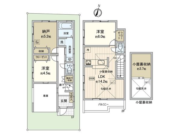練馬区関町東1丁目 新築戸建 間取図(平面図) 練馬区関町東1丁目 新築戸建 間取図(平面図)