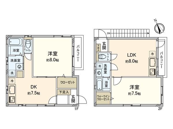 杉並区高井戸東4丁目 賃貸併用住宅 間取図(平面図) 杉並区高井戸東4丁目 賃貸併用住宅 間取図(平面図)