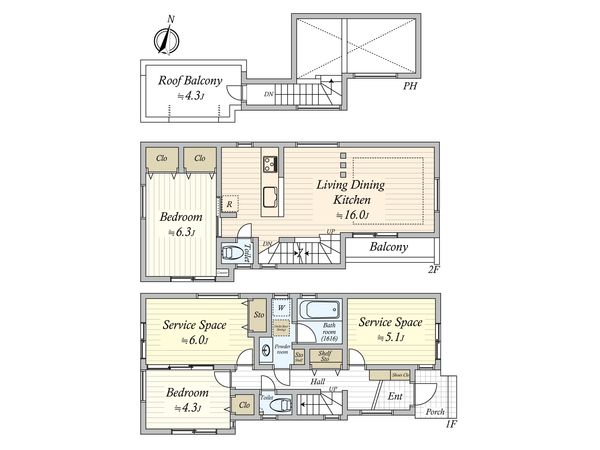練馬区南田中4丁目 戸建 間取図(平面図) 練馬区南田中4丁目 戸建 間取図(平面図)