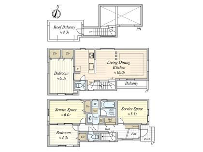 練馬区南田中4丁目 戸建 間取図(平面図)