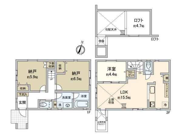 杉並区今川4丁目 新築戸建 間取図(平面図)