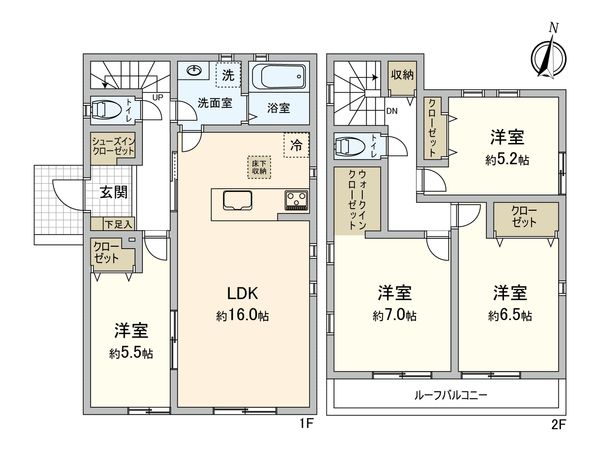 杉並区下井草3丁目 新築戸建 間取図(平面図)