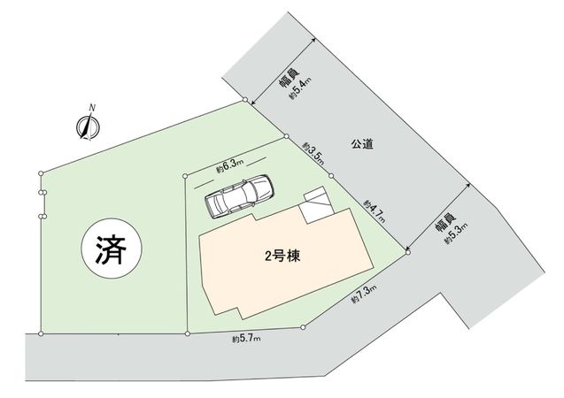 杉並区下井草2丁目 新築戸建 2号棟 全体区画図 杉並区下井草2丁目 新築戸建 2号棟 全体区画図