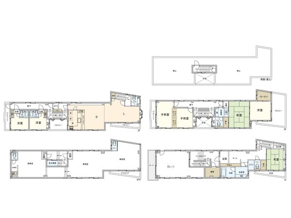 杉並区今川2丁目 事務所付住宅 間取図(平面図)