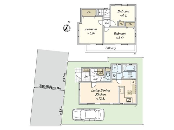 杉並区善福寺1丁目 戸建 間取図(平面図) 間取図(平面図)