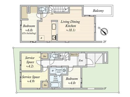 中野区上鷺宮2丁目 新築戸建 3号棟 間取図(平面図)