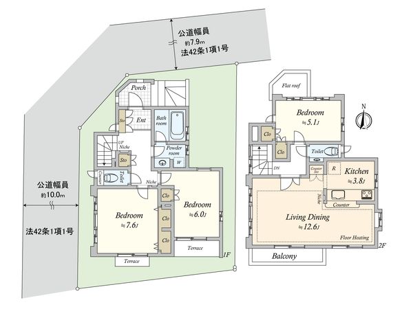 杉並区清水1丁目 戸建 間取図(平面図)
