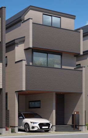 杉並区成田東5丁目 新築戸建 B号棟 外観パース図 杉並区成田東5丁目 新築戸建 B号棟 外観パース図