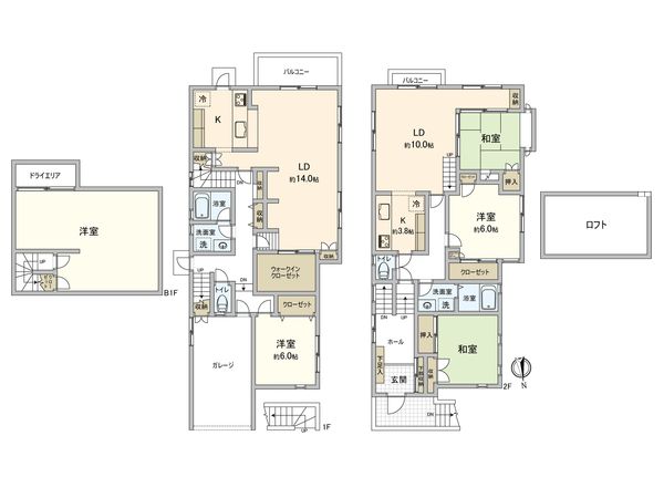 杉並区南荻窪3丁目 戸建 間取図(平面図)