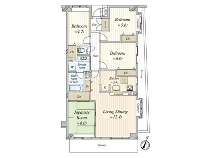 ラ・鷺ノ宮 間取図(平面図)
