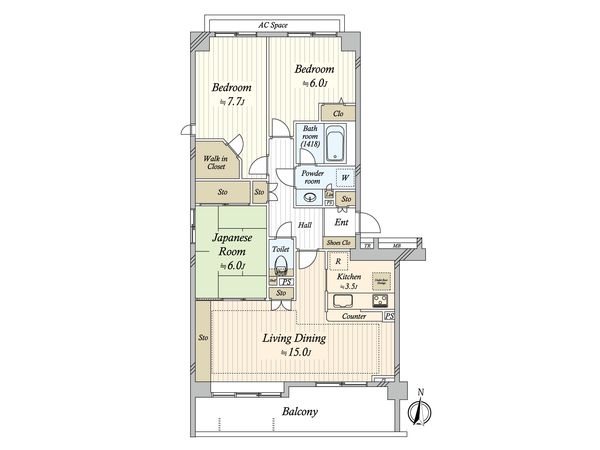 アールヴェール杉並今川 間取図(平面図)