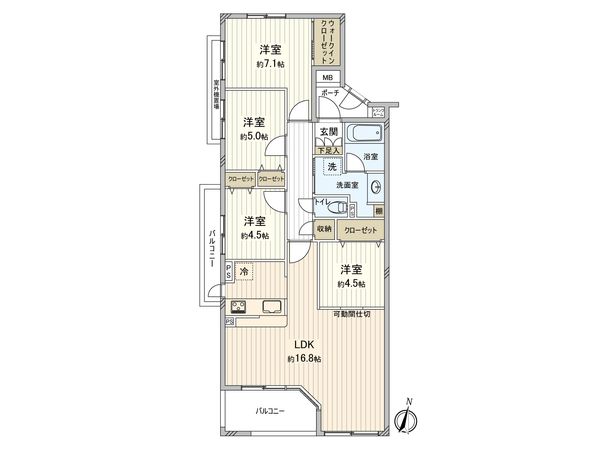 アールヴェール荻窪北 間取図(平面図) アールヴェール荻窪北 間取図(平面図)