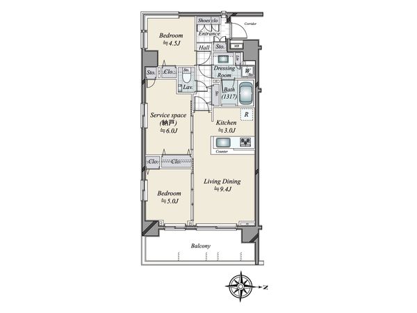 デュフレ荻窪デュアル 間取図(平面図) 間取図(平面図)