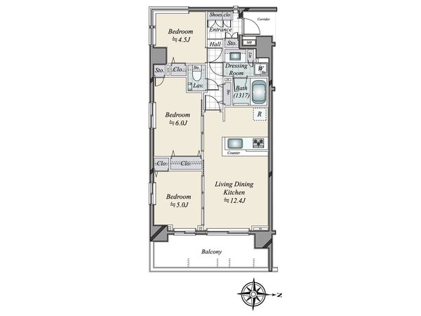 デュフレ荻窪デュアル 間取図(平面図)