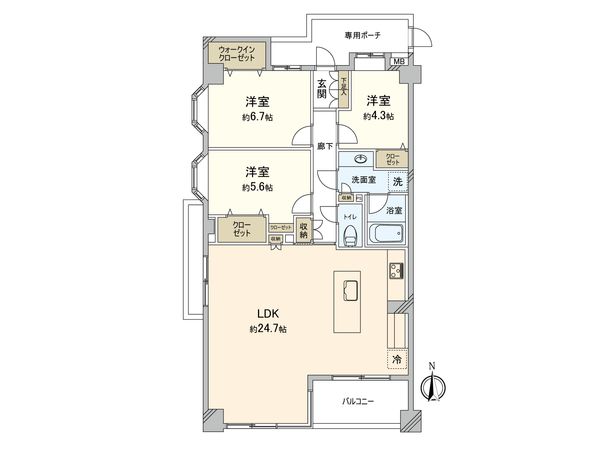 ロイヤルステージ井草 間取図(平面図)