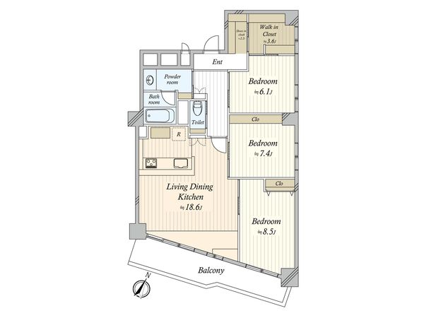 オーク荻窪マンション 間取図(平面図)