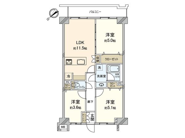 藤和シティホームズ荻窪駅前 間取図(平面図)
