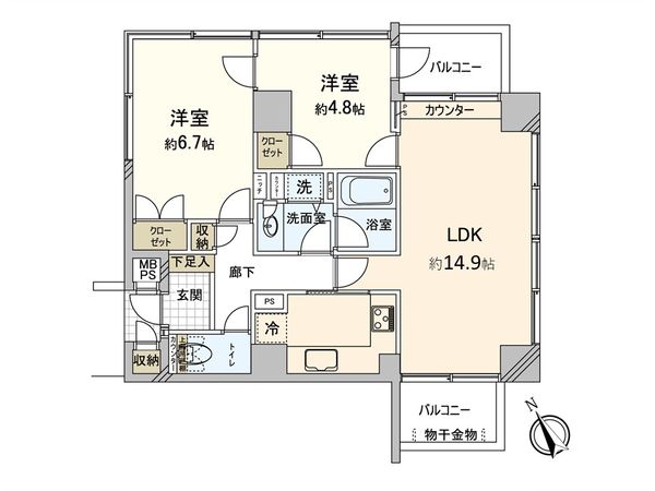 グランドメゾン南阿佐ヶ谷 間取図(平面図)
