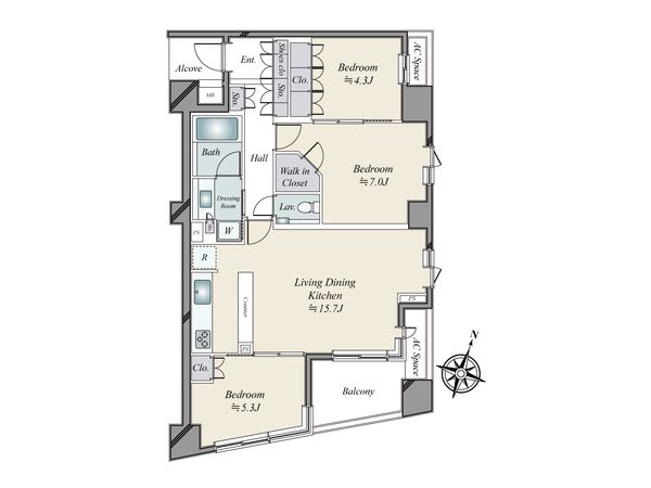 クラッシィハウス荻窪 間取図(平面図) 間取図(平面図)