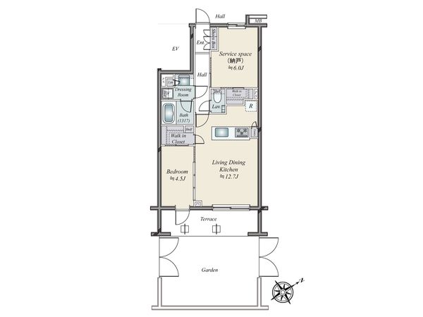 ファインスクエア武蔵野テラス 間取図(平面図)