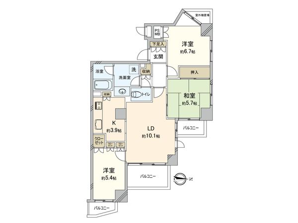サンヴェール西荻窪 間取図(平面図) 間取図(平面図)