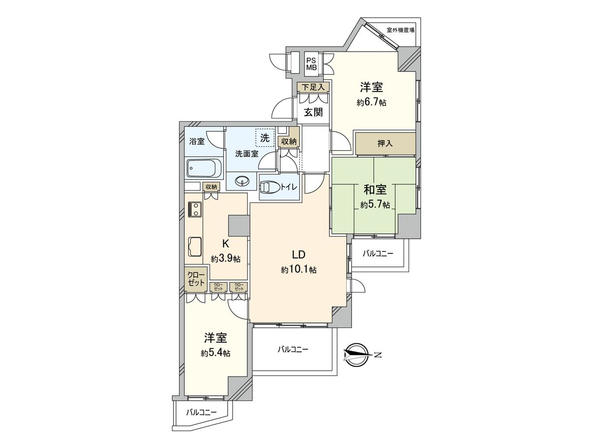 サンヴェール西荻窪 間取図(平面図) 間取図(平面図)
