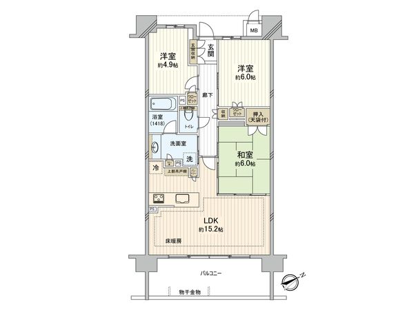 プレサンスロジェ荻窪桃井 間取図(平面図) プレサンスロジェ荻窪桃井 間取図(平面図)
