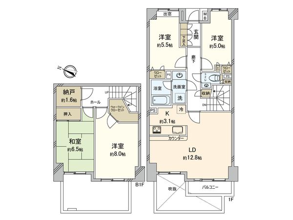 ビアンヌール白鷺 間取図(平面図)