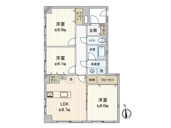 イルサント阿佐ヶ谷 間取図(平面図) イルサント阿佐ヶ谷 間取図(平面図)