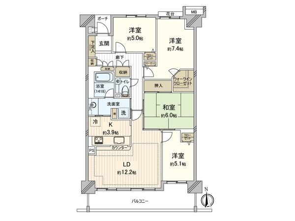 ガーデン富士森 間取図(平面図)