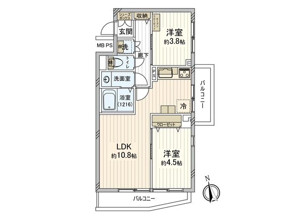 エスカイア西荻窪第二 間取図(平面図)
