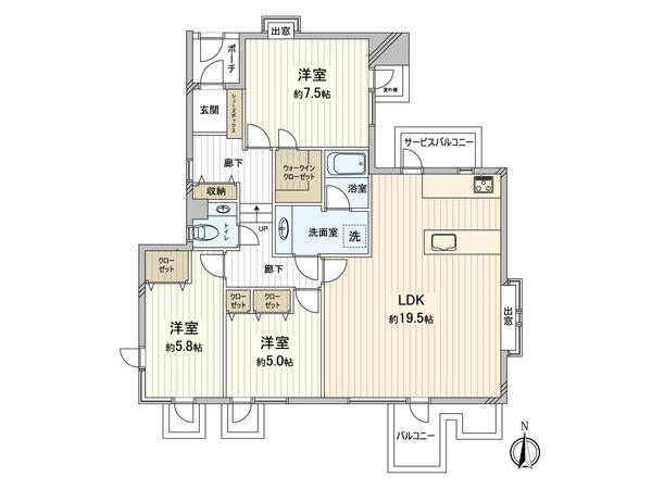 荻窪オリエントコート 間取図(平面図) 荻窪オリエントコート 間取図(平面図)