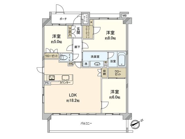 ジェイパーク浜田山 間取図(平面図)