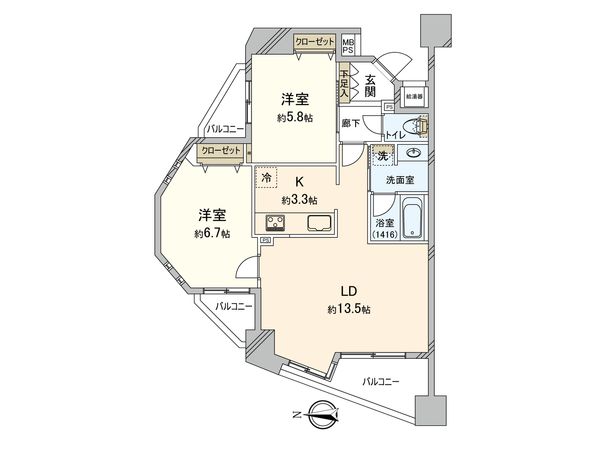 サーパス阿佐ヶ谷中杉通り 間取図(平面図) サーパス阿佐ヶ谷中杉通り 間取図(平面図)