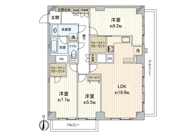 西荻台マンション 間取図(平面図) 間取図(平面図)