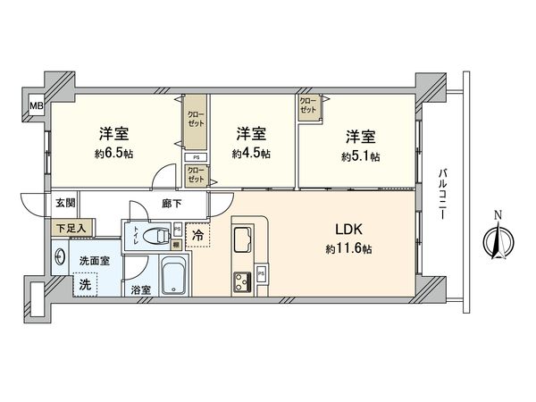 エクレールコート鷺ノ宮 間取図(平面図) エクレールコート鷺ノ宮 間取図(平面図)