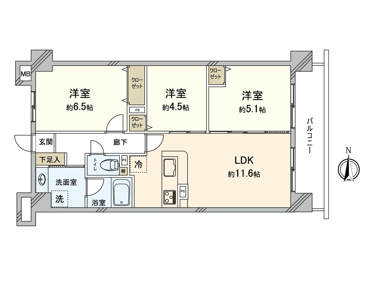 エクレールコート鷺ノ宮 間取図(平面図) 間取図(平面図)